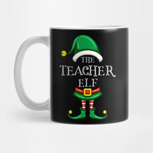 The Teacher Elf Matching Family Christmas Pajama Mug